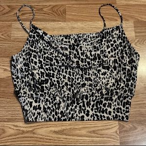 Womens cheetah print crop top - Urban Outfitters - size large